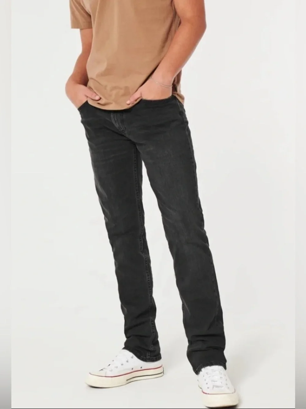 Hollister Men's Slim Straight Advanced Stretch Jeans Washed Black Size 30W 30L
